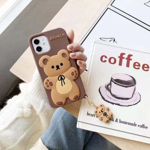 Bow little bear case for iphone14 carton protective cover