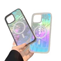 Skin-sensitive colorful glitter magnetic shell mobile phone case is suitable for iphone 15promax