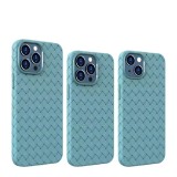 Cheap mobile phone case classic heat dissipation woven pattern tpu for Apple 14MAX