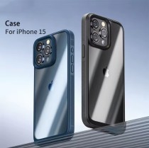 Mobile phone case soft armor luxury solid color foreign trade pc soft edge for 15promax mobile phone case