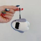 3D Shark Earphone Case Animal silicon protective cover case with key chain wireless earphone case