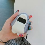 3D Shark Earphone Case Animal silicon protective cover case with key chain wireless earphone case