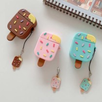 New creative ice cream earphone cover Soft Silicone Protective Cover Wireless Earphone Silicon Cover for Airpods 1 2 Pro