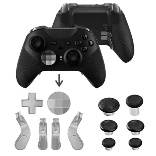 Custom Game Accessories Metal Silver Back Button Clip Replacement 4 Extended Paddles For Xbox One Elite Controller Rear Button