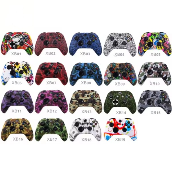 Hot selling Purple Camo Silicone Cover Protective Skin Game Shell Case for control x box one