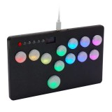 Mini Hitbox RGB Buttons Flatbox Arcade Fight Stick For KailhSwitch Arcade Stick Controller GP2040-CE For PC PS3 PS4 Switch