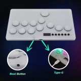 Mini Hitbox RGB Buttons Flatbox Arcade Fight Stick For KailhSwitch Arcade Stick Controller GP2040-CE For PC PS3 PS4 Switch