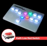 Mini Hitbox RGB Buttons Flatbox Arcade Fight Stick For KailhSwitch Arcade Stick Controller GP2040-CE For PC PS3 PS4 Switch