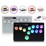 Mini Hitbox RGB Buttons Flatbox Arcade Fight Stick For KailhSwitch Arcade Stick Controller GP2040-CE For PC PS3 PS4 Switch