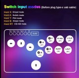 Mini Hitbox RGB Buttons Flatbox Arcade Fight Stick For KailhSwitch Arcade Stick Controller GP2040-CE For PC PS3 PS4 Switch