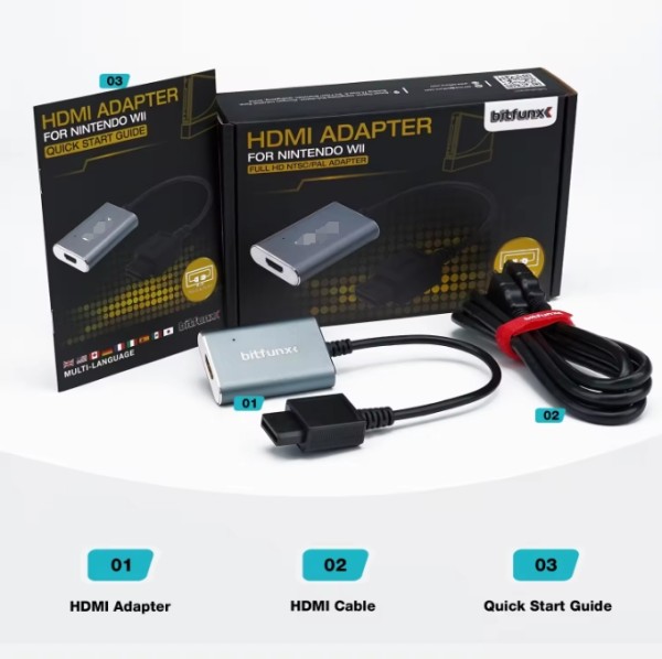 Adapter HDMI for NTSC PAL Retro Game Consoles HD Cable Plug And Play