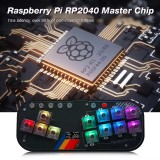 Mini Hitbox Flatbox WASD SOCD Fighting Stick SallyBox LED Light Controller Game Controller for PC/PS3/PS4/Switch