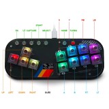 Mini Hitbox Flatbox WASD SOCD Fighting Stick SallyBox LED Light Controller Game Controller for PC/PS3/PS4/Switch