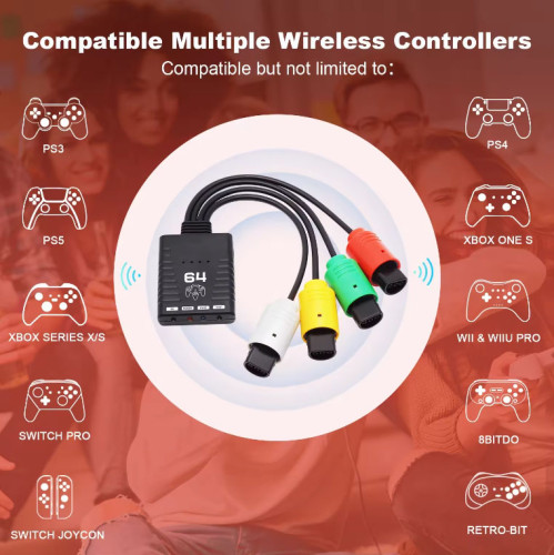 BlueRetro Wireless Game Controllers Adapter For n64 Console multiplayer game Wireless Controllers Adapter