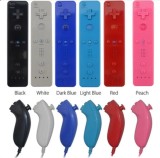 OEM controller Remote Built in Motion Plus and Nunchuck with silicone case and strap for N Wii