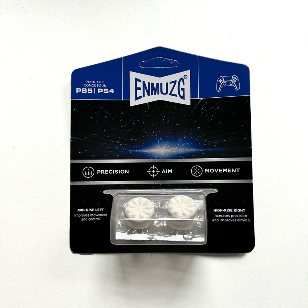 Copy high quality game controller thumb sticks with Frosted transparent base for Playstation PS5 PS4 controller