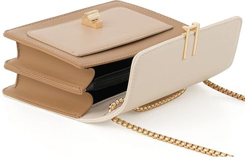 LAGEFEFE Color-Block Crossbody Bags for Women Leather Cross Body Purses Cute Designer Handbags Shoulder Bag Medium Size