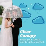 LAGEFEFE totes Adult Clear Bubble Umbrella with Dome Canopy and Lightweight Wind and Rain Protection