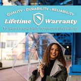 LAGEFEFE totes Adult Clear Bubble Umbrella with Dome Canopy and Lightweight Wind and Rain Protection