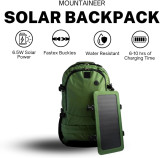 LAGEFEFE Rucksacks formountaineers - Mountaineer Solar Backpack - Rugged 40L Outdoor Backpack with Flexible and Detachable 6.5W Solar Panel for Charging