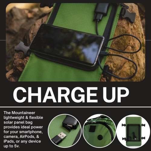 LAGEFEFE Rucksacks formountaineers - Mountaineer Solar Backpack - Rugged 40L Outdoor Backpack with Flexible and Detachable 6.5W Solar Panel for Charging