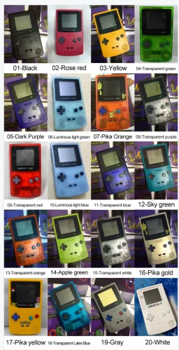 IPS MOD Original GameBoy Color Game Console Reshelled with Replacement Shell