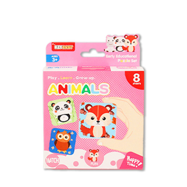 Sidory Animal Find Food Jigsaw Puzzles Board Shape Matching DIY Blocks Educational Learning 3D Puzzle accessories therefor Toys  for Kids Boys & Girls