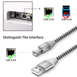 Fasgear USB to USB B 2.0 Cable
