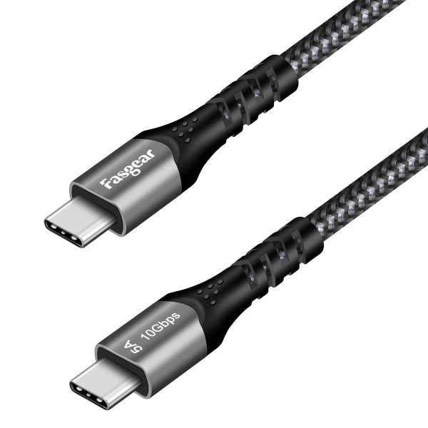 Fasgear USB C to USB C 3.1 Gen 2 Cable, 10Gbps, 100w Power Delivery, 4K@60Hz Video Transmission