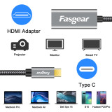 Fasgear USB C to HDMI Adapter, 4K@60Hz