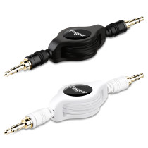 Fasgear 3.5 mm Audio Flexible Cables,  [2 Pack, 1m / 3ft]  (Black, White)