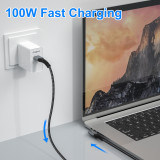 Fasgear USB C to USB C 90 Degree Cable, 100W PD Fast Charge, USB 2.0, E-Marker Chip