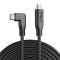 Fasgear USB C to Type C 90 Degree Cable for Oculus Quest 2,  USB 3.0, 100W PD with E-Marker Chip Compatible for Oculus Quest Link
