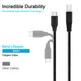 Fasgear  Type C to USB B 3.0 Cable Nylon Braided USB C Male to Type B Male Cord