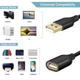 Fasgear  USB 2.0 Extension Cable - A Male to A Female Charging and Syncing USB Extender Cord