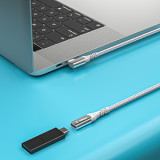 Fasgear USB C Male 90 Degree to USB C Female Extension Cable, USB 3.1 Gen 2, 4K@60Hz, 100W Power Delivery
