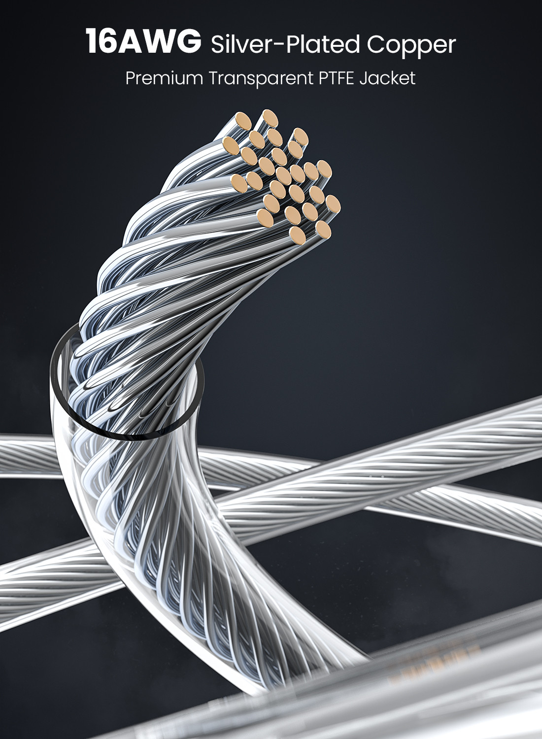 Fasgear PCIe 5.0 GPU Power Cable Sleeved 70cm 16pin(12+4) 12VHPWR