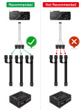 Fasgear PCI-e 5.0 Extension Cable 30cm/1ft 16 Pin(12+4) Male to PCIE 5.0 3x8Pin(6+2) Female Sleeved Extension Cable with 4 Cable Combs 12VHPWR 16AWG Cable Compatible for GPU 3090Ti & RTX 4080 4090