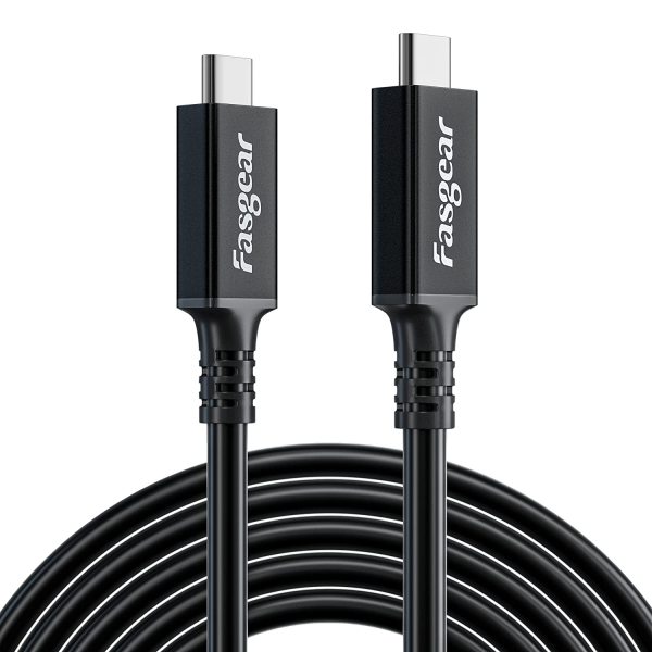 Fasgear USB C to USB C 3.2 Gen 2x2 Cable 5m Long, 5K@60Hz, 20Gbps, 100W PD Charging with Emarker
