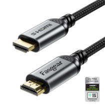Fasgear HDMI 2.1 Cable 8K HDMI Cord Certified 48Gbps Ultra High Speed HDMI Cable Braided Nylon 8K@60Hz 4K@120Hz HDCP 2.3 Support eARC HDR10 3D Dolby Compatible for X-box One/PS5/Apple TV