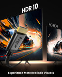 Fasgear HDMI 2.1 Cable 8K HDMI Cord Certified 48Gbps Ultra High Speed HDMI Cable Braided Nylon 8K@60Hz 4K@120Hz HDCP 2.3 Support eARC HDR10 3D Dolby Compatible for X-box One/PS5/Apple TV