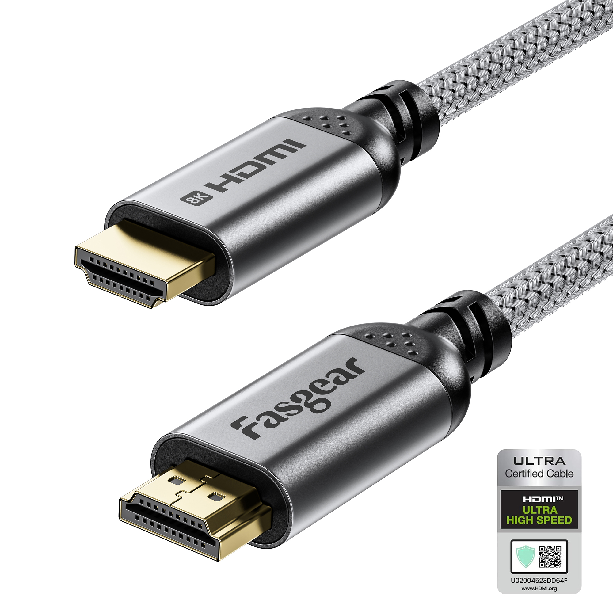 Fasgear Cavo HDMI 2.1 3 Metri 8K@60Hz 4K@120Hz - Nylon Intrecciato, 48Gbps, HDCP 2.3 Per PS5, Xbox, TV - 5
