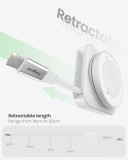 Fasgear Retractable USB C Cable Desk Mount, 60w, USB 2.0