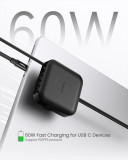 Fasgear Retractable USB C Cable Desk Mount, 60w, USB 2.0