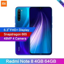 Глобал хувилбар Xiaomi Redmi Тайлбар 8 48MP 4 камер 4GB RAM 64GB Ухаалаг гар утас Snapdragon 665 Octa Core 6.3 FHD дэлгэцтэй гар утас