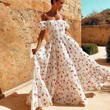 Эмэгтэй зуны урт даашинз , хамгийн дээд зэрлэгийн плаж, Boho ханцуйгүй загвартай