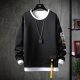 2020 оны хатуу өнгөт цамцтай эрчүүд Hoodies хавар намрын хар үстэй энгийн хувцас