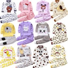 Kids Pajamas 2020 Autumn Girls Boys Sleepwear Nightwear Baby Infant Clothes Animal Cartoon Pajama Sets Cotton Children's Pyjamas