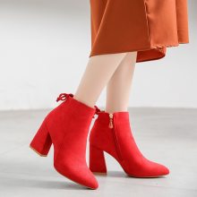 Lucyever 2020 оны намар өвлийн загварын эмэгтэйчүүд шагай шагай гутал нь энгийн өсгийтэй гуталтай