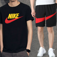 Nike Nike Спорт Костюмтай Эрэгтэйчүүд 2020 Оны Зуны Шинэ Дугуй Дугуй Хүзүү Богино Ханцуйтай Футболк Сул Шорт Энгийн Хувцас